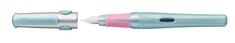 Pelikan Magic Ocean Patronenfüller blau/silber, rose für Rechtshänder
