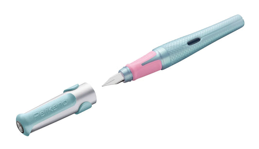 Pelikan Magic Ocean Patronenfüller blau/silber, rose für Rechtshänder