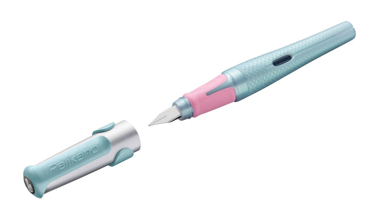 Pelikan Magic Ocean Patronenfüller blau/silber, rose für Rechtshänder