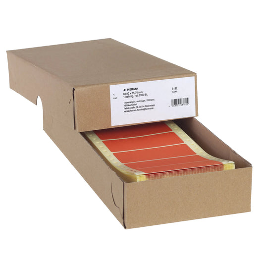 2.000 HERMA Computer-Endlosetiketten 8182 rot