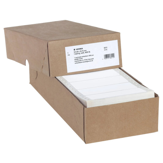 4.000 HERMA Computer-Endlosetiketten 8212 weiß