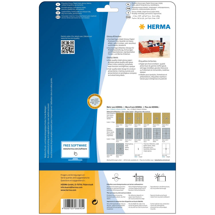 10 HERMA Etiketten 8895 weiß