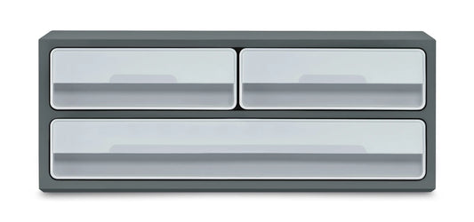 cep Schubladenbox MoovUp lichtgrau 1090216361, DIN A4 quer, DIN A5 quer mit 3 Schubladen