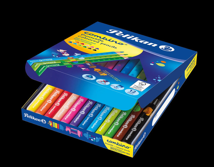 12 Pelikan Combino Buntstifte farbsortiert