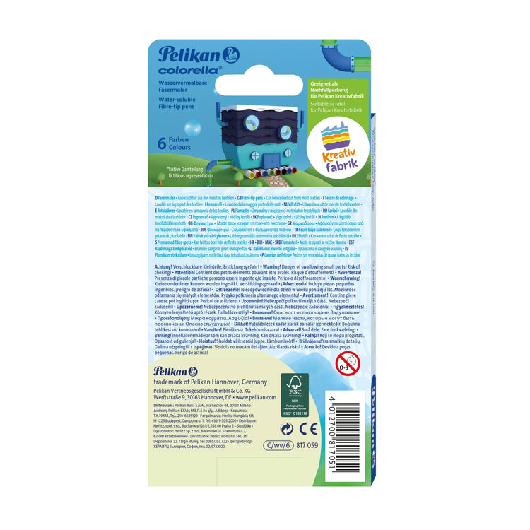 6 Pelikan Colorella Filzstifte farbsortiert