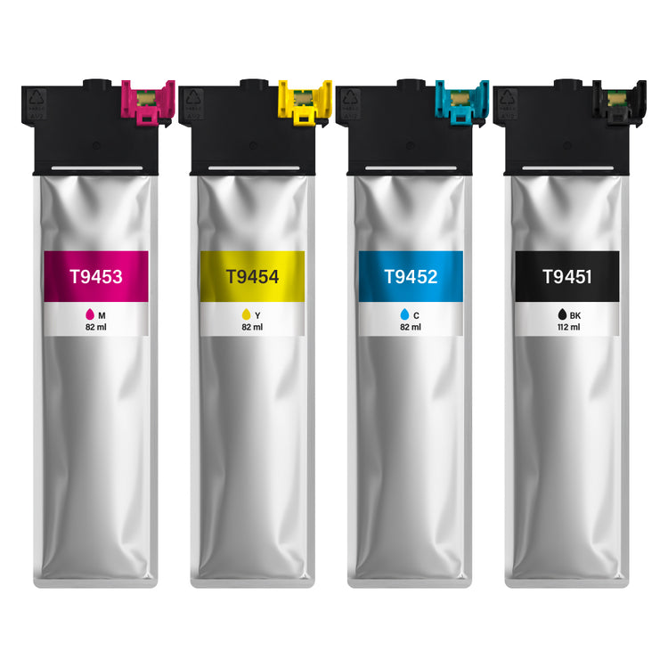 Wechselfaul XL Druckerpatronen Ersatz für Epson T9451–T9454 – Kompatibel für WorkForce Pro