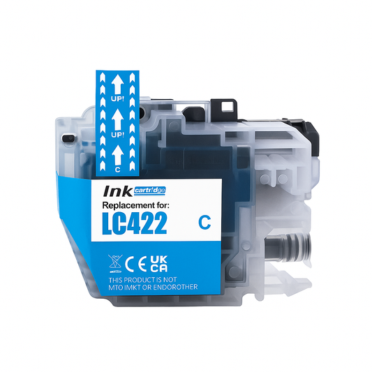 Wechselfaul Druckerpatrone ersetzt Brother LC-422C Cyan – kompatibel für MFC-J5340DW / J6940DW – 10ml Tinte