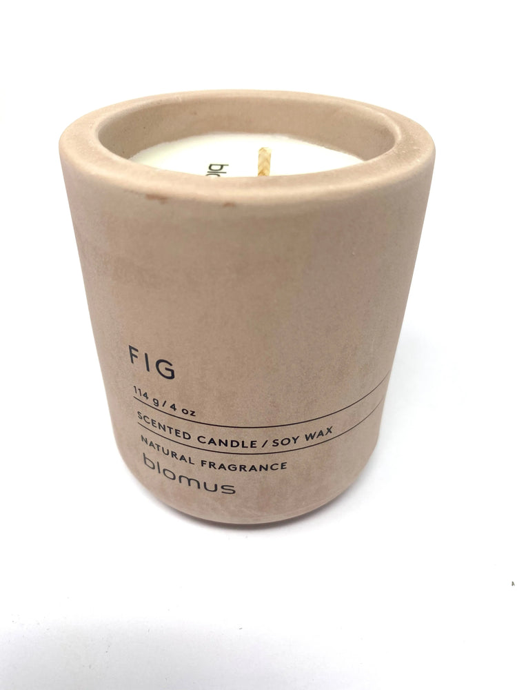 Blomus Duftkerze FIG rosa Feigenbäume Brenndauer ca. 24 Std. Beton