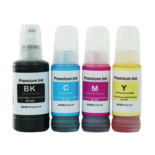 4er Set kompatible Tintenflaschen von Wechselfaul als Ersatz für Canon GI-50