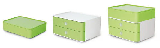 HAN Schubladenbox Smart Box plus ALLISON grün DIN A5 mit 3 Schubladen