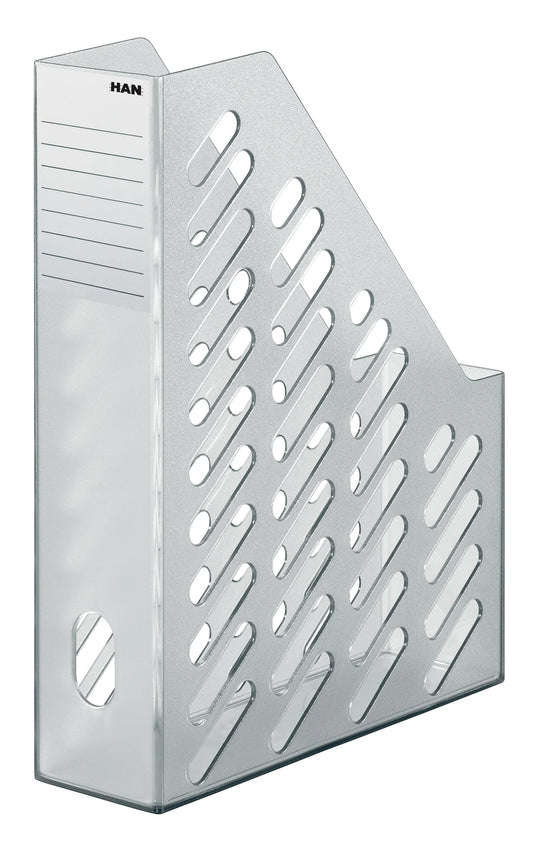 2 HAN Stehsammler Klassik brillant 1602-69 grau-transparent Kunststoff, DIN A4