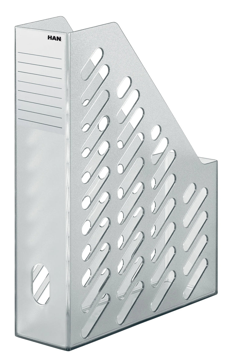 2 HAN Stehsammler Klassik brillant 1602-69 grau-transparent Kunststoff, DIN A4