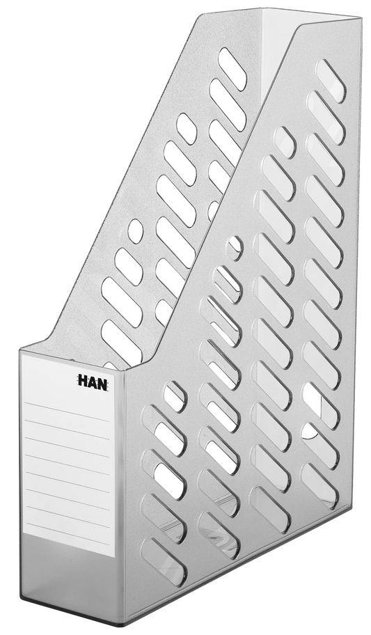 2 HAN Stehsammler Klassik brillant 1602-69 grau-transparent Kunststoff, DIN A4