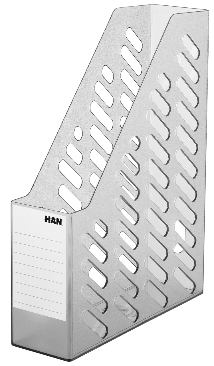 2 HAN Stehsammler Klassik brillant 1602-69 grau-transparent Kunststoff, DIN A4