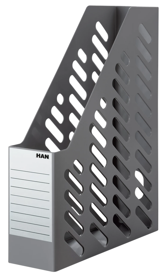 2 HAN Stehsammler Klassik 1600-191 dunkelgrau Kunststoff, DIN A4