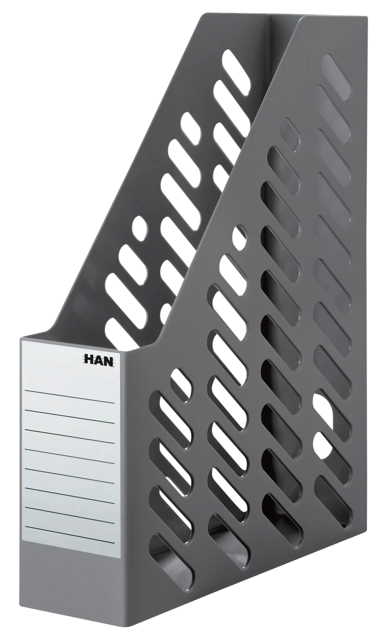 2 HAN Stehsammler Klassik 1600-191 dunkelgrau Kunststoff, DIN A4