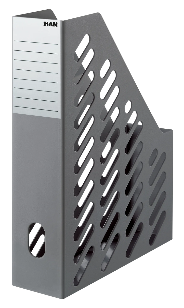 2 HAN Stehsammler Klassik 1600-191 dunkelgrau Kunststoff, DIN A4