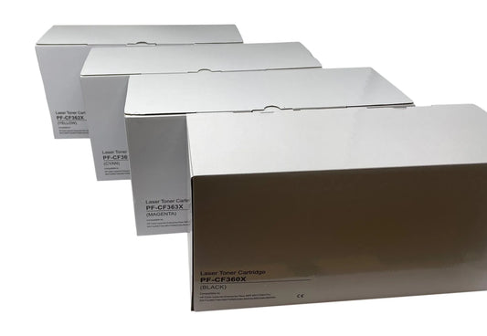 Wechselfaul Toner Set bk,c,y,m ersetzt HP 508X (CF360X,CF361X,CF362X,CF363X)