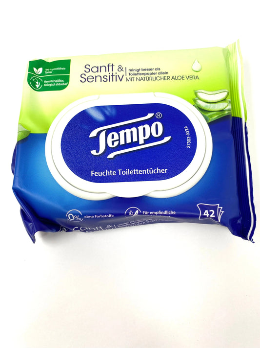 Tempo Feuchttücher Sanft & Sensitiv Aloe Vera 42 Tücher