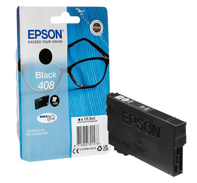 EPSON 408 / T09J1 schwarz Druckerpatrone – Original, 18,9 ml, bis 1.100 Seiten