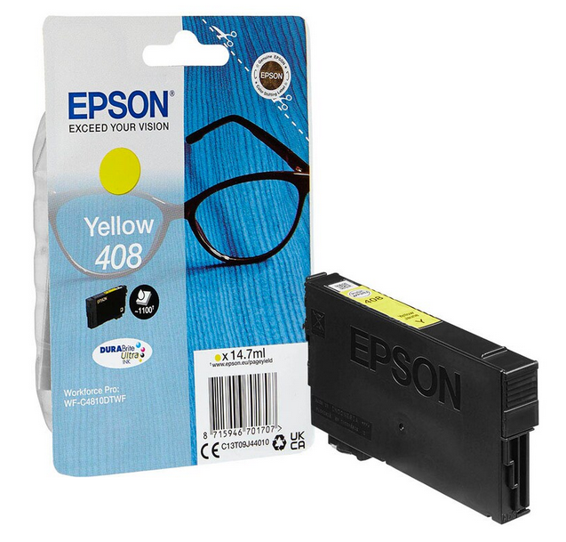 EPSON 408 / T09J4 gelb Druckerpatrone – Original, 14,7 ml, bis 1.100 Seiten