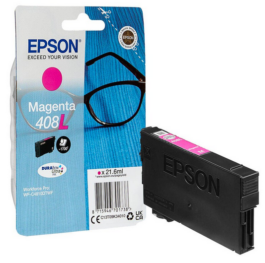 EPSON 408L / T09K3 magenta Druckerpatrone – Original, 21,6 ml, bis 1.700 Seiten