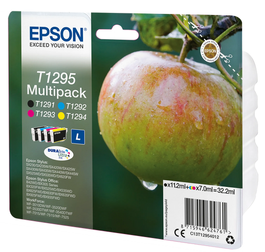 4 EPSON T1295 schwarz, cyan, magenta, gelb Tintenpatronen