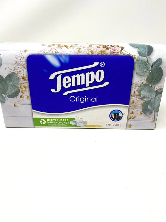 Tempo Taschentücher 80 Tücher verschiedene Designs, 4-lagig