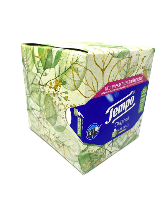 Tempo Taschentücher original Box Würfelbox 60 Tücher, 4-lagig