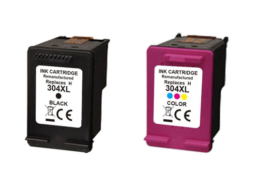 2 XL Druckerpatronen von Wechselfaul als Ersatz für HP 304XL black 304XL color