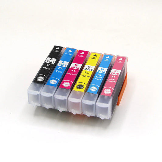 6 XL kompatible Druckerpatronen von Wechselfaul als Ersatz für Epson 24XL T2438XL