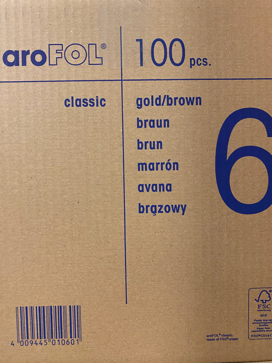 AroFOL® CLASSIC 100 Luftpolsterversandtaschen für DIN A4 NO. 6 braun