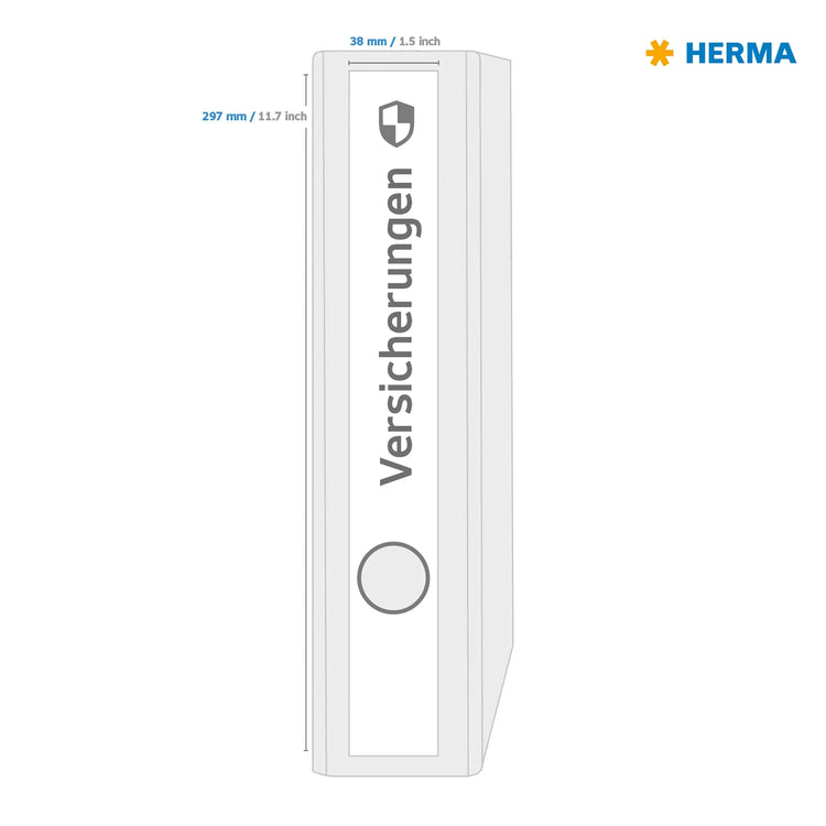 125 HERMA Ordneretiketten 4830 weiß für 4,0 - 5,0 cm Rückenbreite