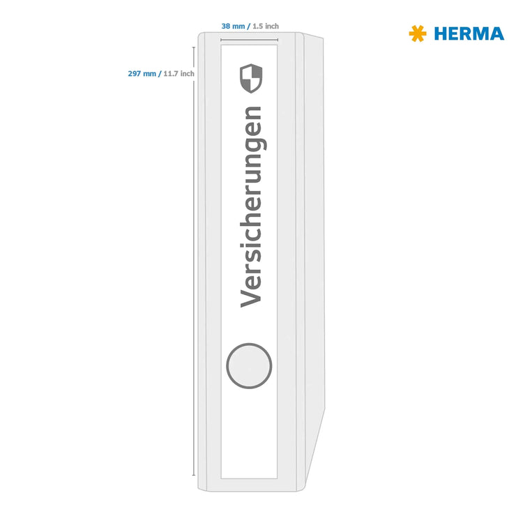 100 HERMA Ordneretiketten 5133 blau für 4,0 - 5,0 cm Rückenbreite