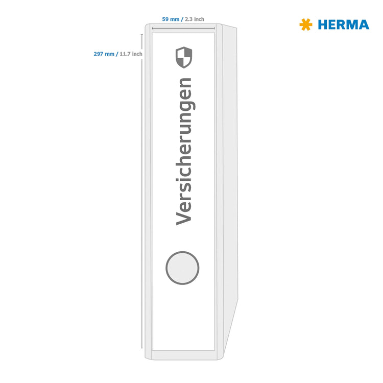 75 HERMA Ordneretiketten 10180 weiß für 7,0 - 8,0 cm Rückenbreite