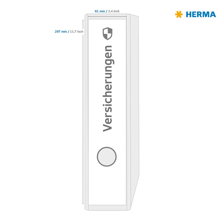 60 HERMA Ordneretiketten 5136 gelb für 7,0 - 8,0 cm Rückenbreite