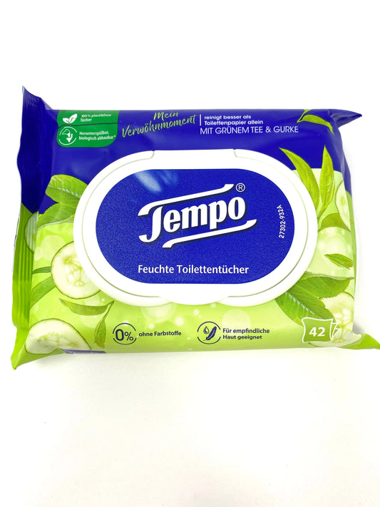 Tempo Feuchttücher Mein Verwöhnmoment 42 Tücher grüner Tee/ Gurke