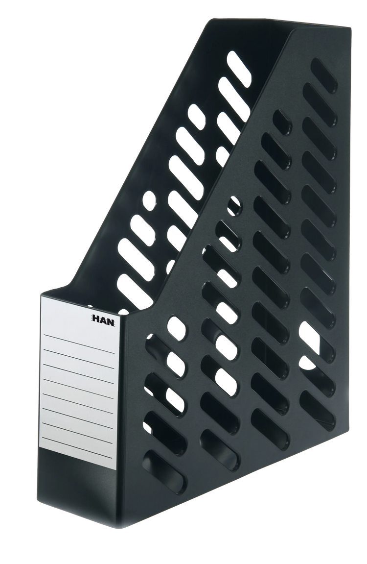 2 HAN Stehsammler Klassik 1600-13 schwarz Kunststoff, DIN A4