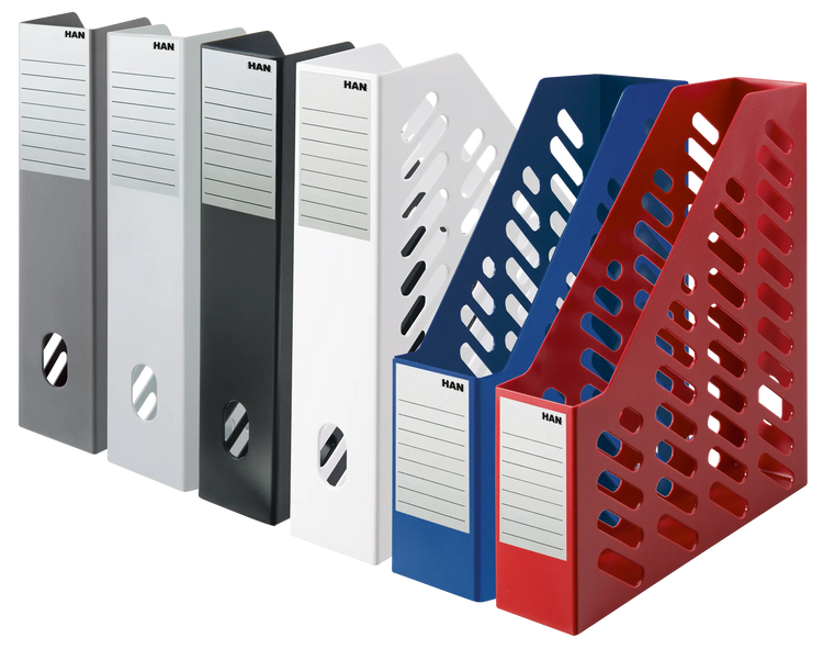 2 HAN Stehsammler Klassik 1600-17 rot Kunststoff, DIN A4