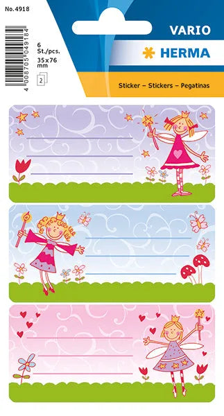 6 HERMA Schuletiketten 4918 Prinzessin