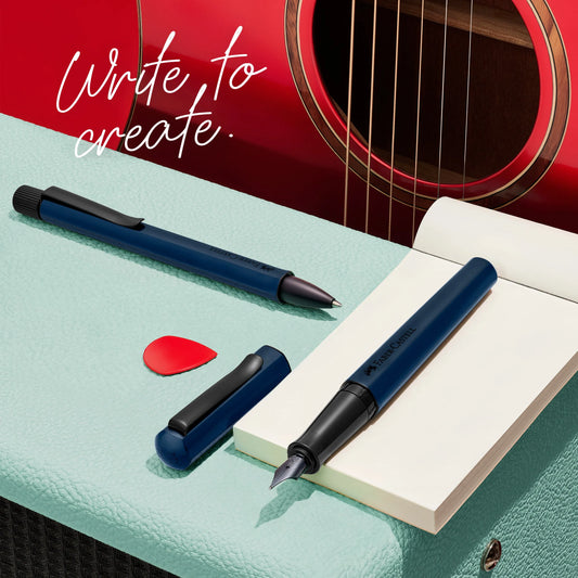 FABER-CASTELL Kugelschreiber Hexo blau Schreibfarbe schwarz