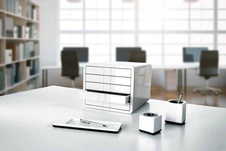 HAN Schubladenbox iBox weiß DIN C4 mit 5 Schubladen