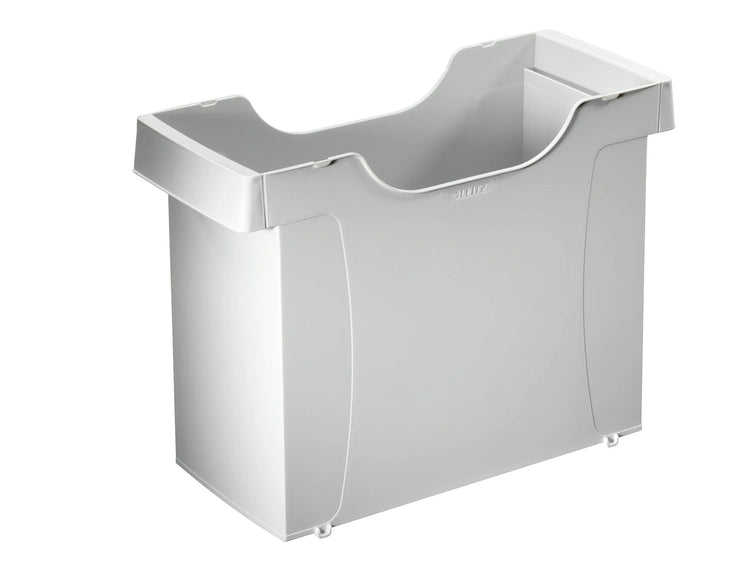 LEITZ Hängeregistraturbox ohne Mappen Plus Uni-Box 1908 grau ohne Deckel für 20 Hängemappen