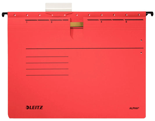 5 LEITZ Hängehefter ALPHA® 1984 Karton rot