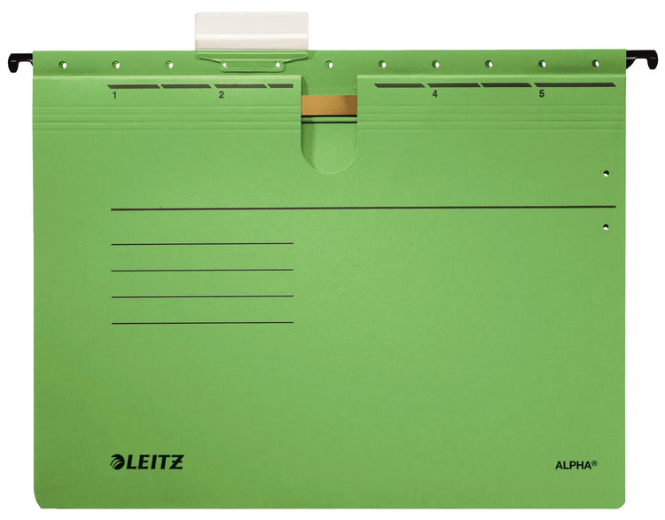 5 LEITZ Hängehefter ALPHA® 1984 Karton grün