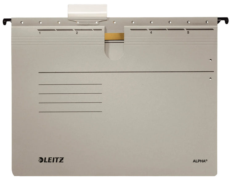 5 LEITZ Hängehefter ALPHA® 1984 Karton grau
