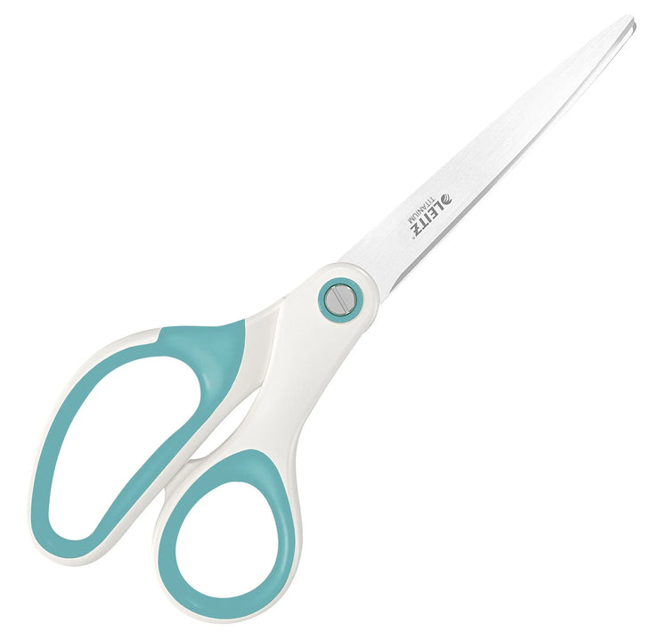 LEITZ Schere WOW Titan 20,5 cm eisblau-weiß
