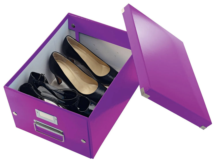 LEITZ Click & Store Aufbewahrungsbox 16,7 l lila 28,1 x 36,9 x 20,0 cm Format: DIN A4 quer