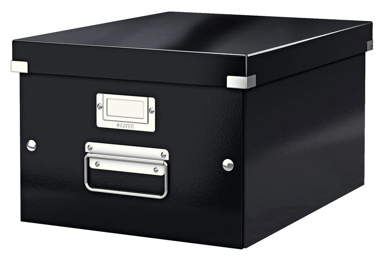 LEITZ Click & Store Aufbewahrungsbox 16,7 l schwarz 28,1 x 36,9 x 20,0 cm Format: DIN A4 quer