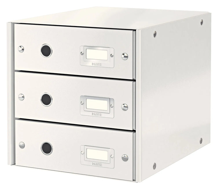 LEITZ Schubladenbox Click & Store weiß DIN A4 mit 3 Schubladen